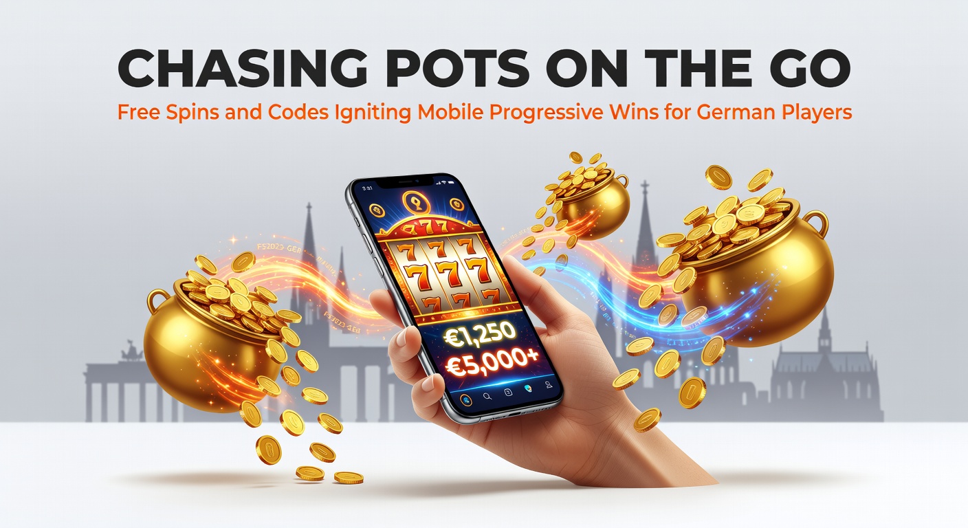 Deutscher Spieler jagt progressive Jackpots mobil mit Free Spins und Bonus-Codes auf dem Smartphone