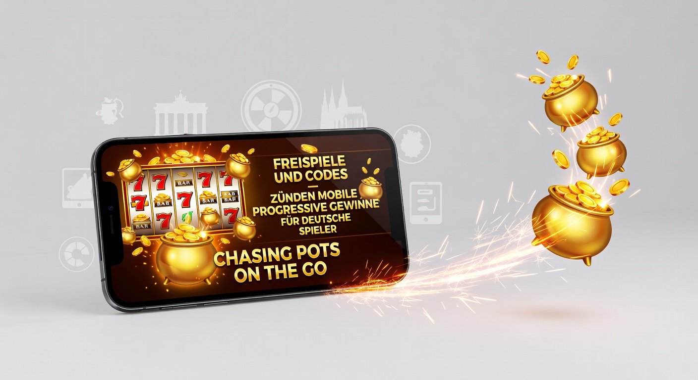 Smartphone-Bildschirm zeigt progressive Slot mit explodierendem Jackpot und Free-Spin-Bonus für deutsche Mobile-Spieler